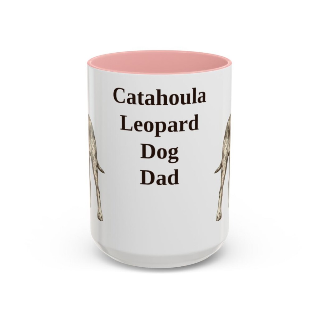 15oz catahoula leopard dog mug, Pink