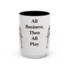 15oz catahoula leopard dog mug, Black