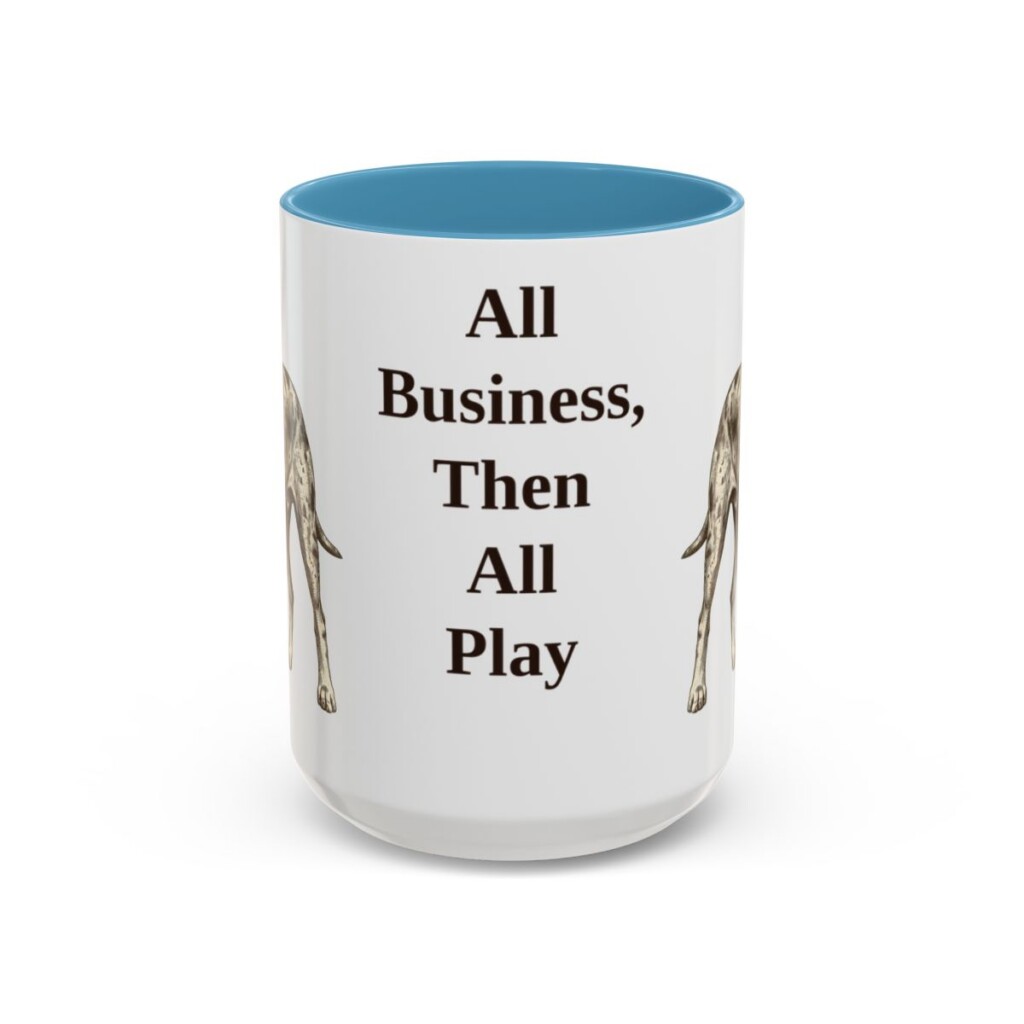 15oz catahoula leopard dog mug, Light Blue