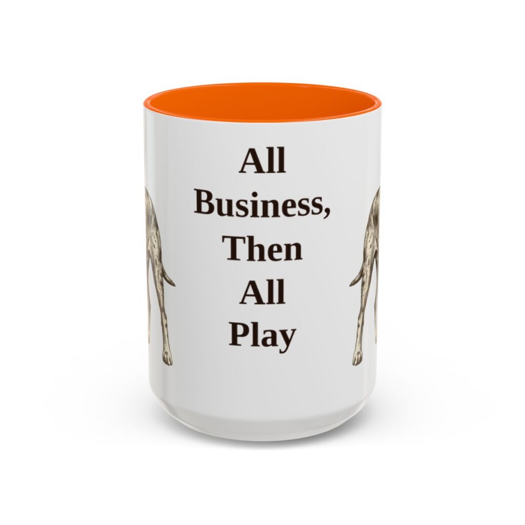 15oz catahoula leopard dog mug, Orange