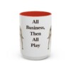 15oz catahoula leopard dog mug, Red