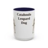 15oz catahoula leopard dog mug, Navy