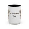 15oz Cavachon Dog Dad Mug, Black, front view