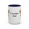 15oz Cavachon Dog Dad Mug, Navy, front view