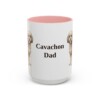 15oz Cavachon Dog Dad Mug, Pink, front view