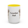 15oz Cavachon Dog Dad Mug, Yellow, front view
