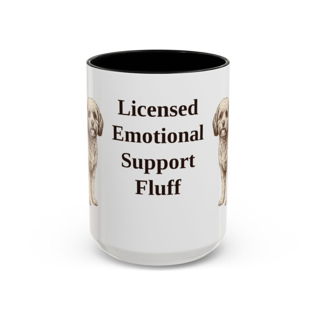 15oz-cavachon-mug-humor-black-front 15oz Funny Cavachon Mug, Black, front view