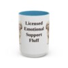 15oz-cavachon-mug-humor-light-blue 15oz Funny Cavachon Mug, Light Blue, front view