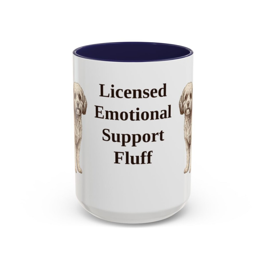15oz-cavachon-mug-humor-navy 15oz Funny Cavachon Mug, Navy, front view