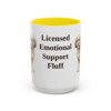 15oz-cavachon-mug-humor-yellow 15oz Funny Cavachon Mug, Yellow, front view