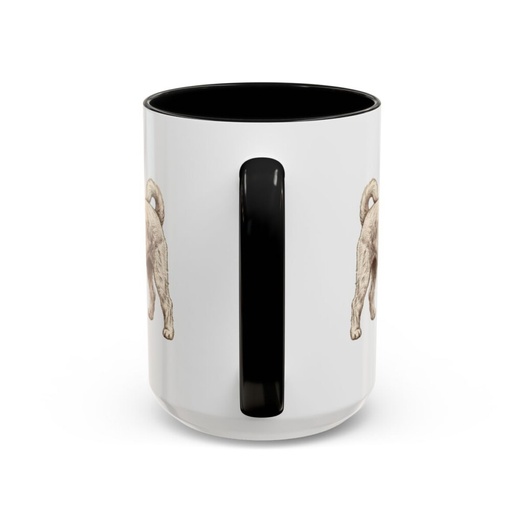 15oz Cavachon Latin Mug, Black, back view