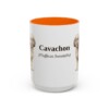15oz Cavachon Latin Mug, Orange, front view