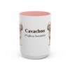 15oz Cavachon Latin Mug, Pink, front view