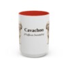 15oz Cavachon Latin Mug, Red, front view