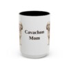 15oz Cavachon Dog Mom Mug, Black, front view