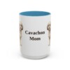 15oz Cavachon Dog Mom Mug, Light Blue, front view