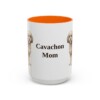 15oz Cavachon Dog Mom Mug, Orange, front view