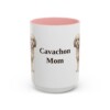 15oz Cavachon Dog Mom Mug, Pink, front view