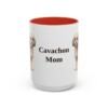 15oz Cavachon Dog Mom Mug, Red, front view