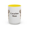 15oz Cavachon Dog Mom Mug, Yellow, front view