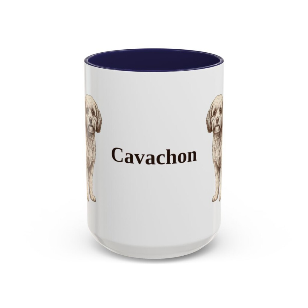 15oz Cavachon Mug, Navy, front view