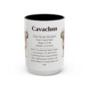 15oz Cavachon Mug, Black, front view