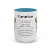 15oz Cavachon Mug, Light Blue, front view