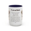 15oz Cavachon Mug, Navy, front view