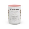 15oz Cavachon Mug, Pink, front view