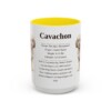 15oz Cavachon Mug, Yellow, front view