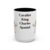 15oz Cavalier King Charles Spaniel Mug, Black, front view
