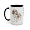 15oz Cavalier King Charles Spaniel Mug, Black, left side view