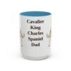 15oz Cavalier King Charles Spaniel Dog Dad Mug, Light Blue, front view