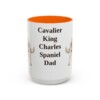 15oz Cavalier King Charles Spaniel Dog Dad Mug, Orange, front view