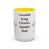15oz Cavalier King Charles Spaniel Dog Dad Mug, Yellow, front view