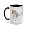 15oz Funny Cavalier King Charles Spaniel Mug, Black, left side view