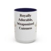 15oz Funny Cavalier King Charles Spaniel Mug, Navy, front view