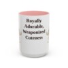 15oz Funny Cavalier King Charles Spaniel Mug, Pink, front view