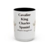 15oz Cavalier King Charles Spaniel Latin Mug, Black, front view