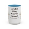 15oz Cavalier King Charles Spaniel Latin Mug, Light Blue, front view