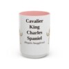 15oz Cavalier King Charles Spaniel Latin Mug, Pink, front view