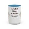 15oz Cavalier King Charles Spaniel Mug, Light Blue, front view
