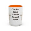 15oz Cavalier King Charles Spaniel Dog Mom Mug, Orange, front view