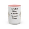 15oz Cavalier King Charles Spaniel Dog Mom Mug, Pink, front view