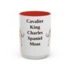 15oz Cavalier King Charles Spaniel Dog Mom Mug, Red, front view