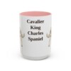 15oz Cavalier King Charles Spaniel Mug, Pink, front view