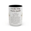 15oz Cavalier King Charles Spaniel Mug, Black, front view