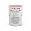 15oz Cavalier King Charles Spaniel Mug, Pink, front view