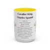 15oz Cavalier King Charles Spaniel Mug, Yellow, front view