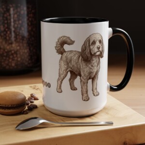 15oz-cavapoo-mug-black 15oz Cavapoo Mug, Black, lifestyle photo